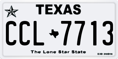 TX license plate CCL7713