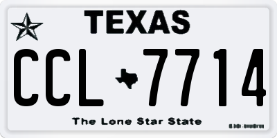 TX license plate CCL7714