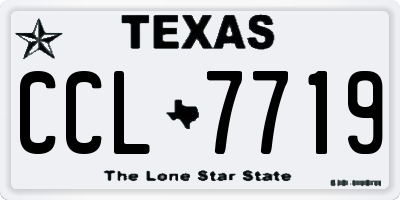 TX license plate CCL7719