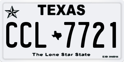 TX license plate CCL7721