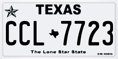 TX license plate CCL7723