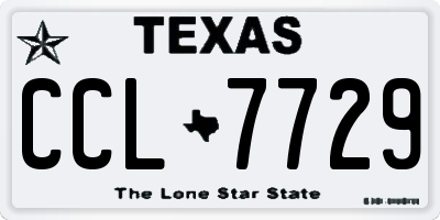 TX license plate CCL7729