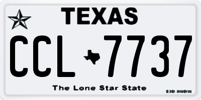 TX license plate CCL7737