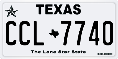 TX license plate CCL7740