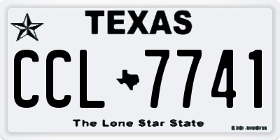 TX license plate CCL7741