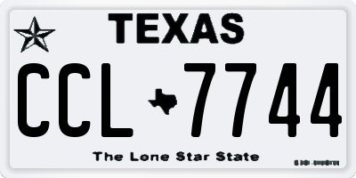 TX license plate CCL7744