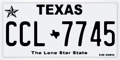 TX license plate CCL7745
