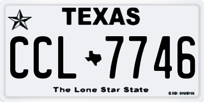 TX license plate CCL7746