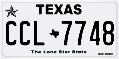 TX license plate CCL7748