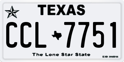 TX license plate CCL7751