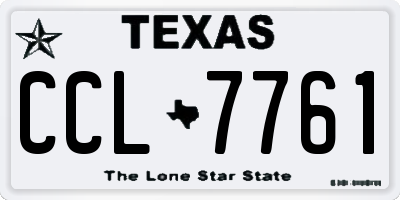 TX license plate CCL7761