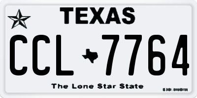 TX license plate CCL7764