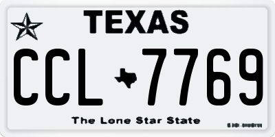 TX license plate CCL7769