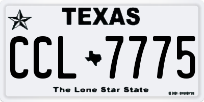 TX license plate CCL7775