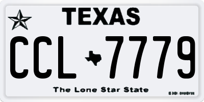 TX license plate CCL7779