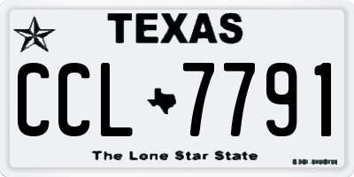 TX license plate CCL7791