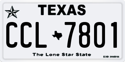 TX license plate CCL7801