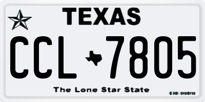 TX license plate CCL7805