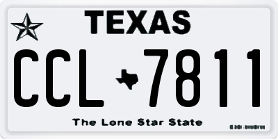 TX license plate CCL7811