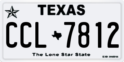 TX license plate CCL7812