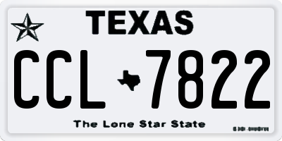 TX license plate CCL7822