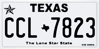 TX license plate CCL7823