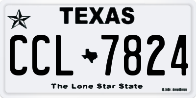 TX license plate CCL7824