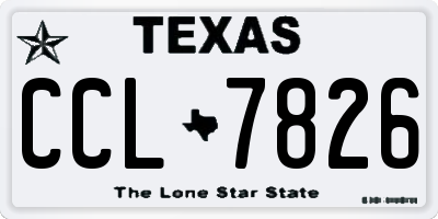 TX license plate CCL7826
