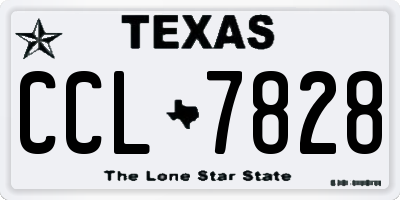 TX license plate CCL7828