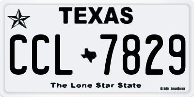 TX license plate CCL7829