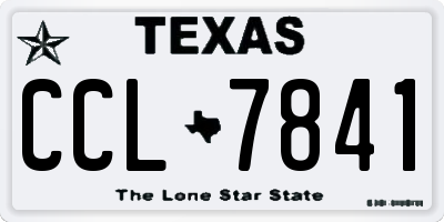 TX license plate CCL7841