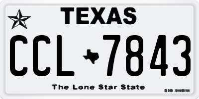 TX license plate CCL7843