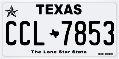 TX license plate CCL7853