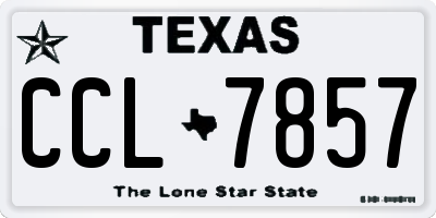 TX license plate CCL7857