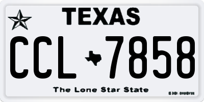 TX license plate CCL7858