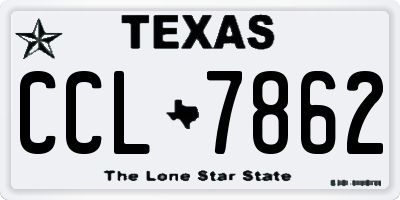 TX license plate CCL7862