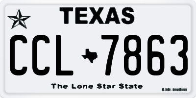 TX license plate CCL7863