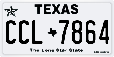 TX license plate CCL7864