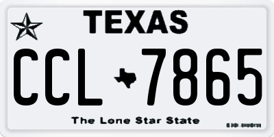 TX license plate CCL7865