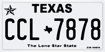 TX license plate CCL7878