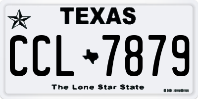 TX license plate CCL7879