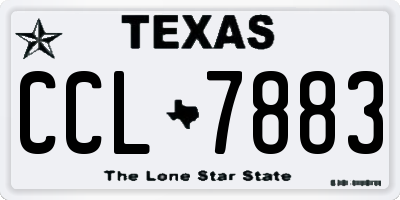 TX license plate CCL7883