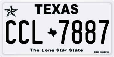 TX license plate CCL7887