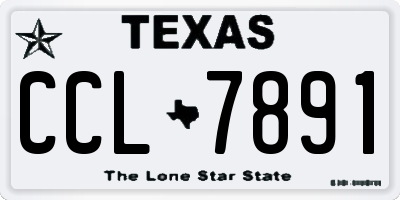 TX license plate CCL7891
