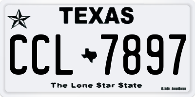 TX license plate CCL7897