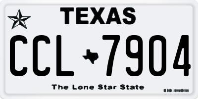 TX license plate CCL7904