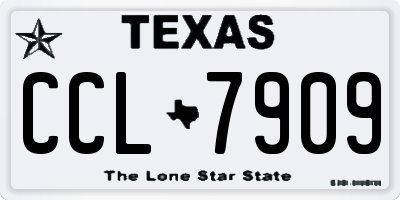 TX license plate CCL7909
