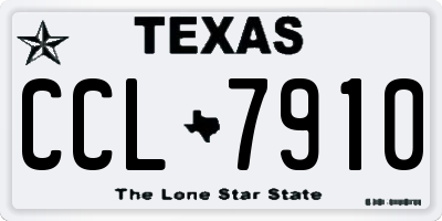 TX license plate CCL7910
