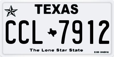 TX license plate CCL7912