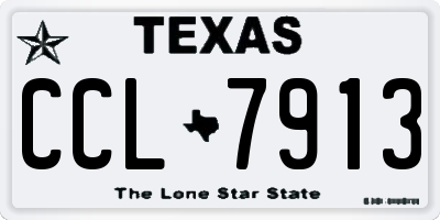 TX license plate CCL7913